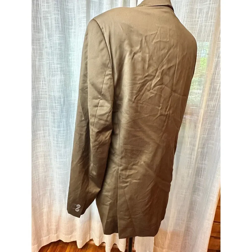 Steve Harvey Code Red 42R Brown Merino Wool Sport Coat Blazer Super 120s